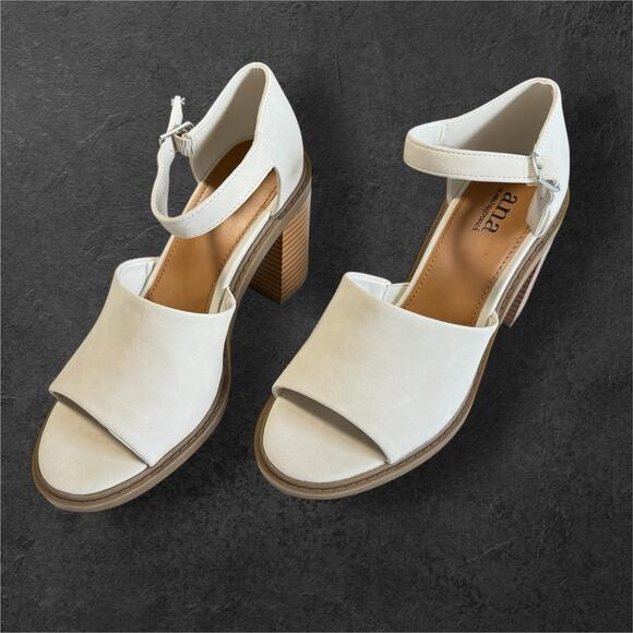 ana a new approach Pixley Cream block heel woman's shoes SZ/7.5 - Picture 3 of 14